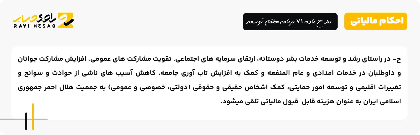 بند ح ماده 71 برنامه هفتم توسعه